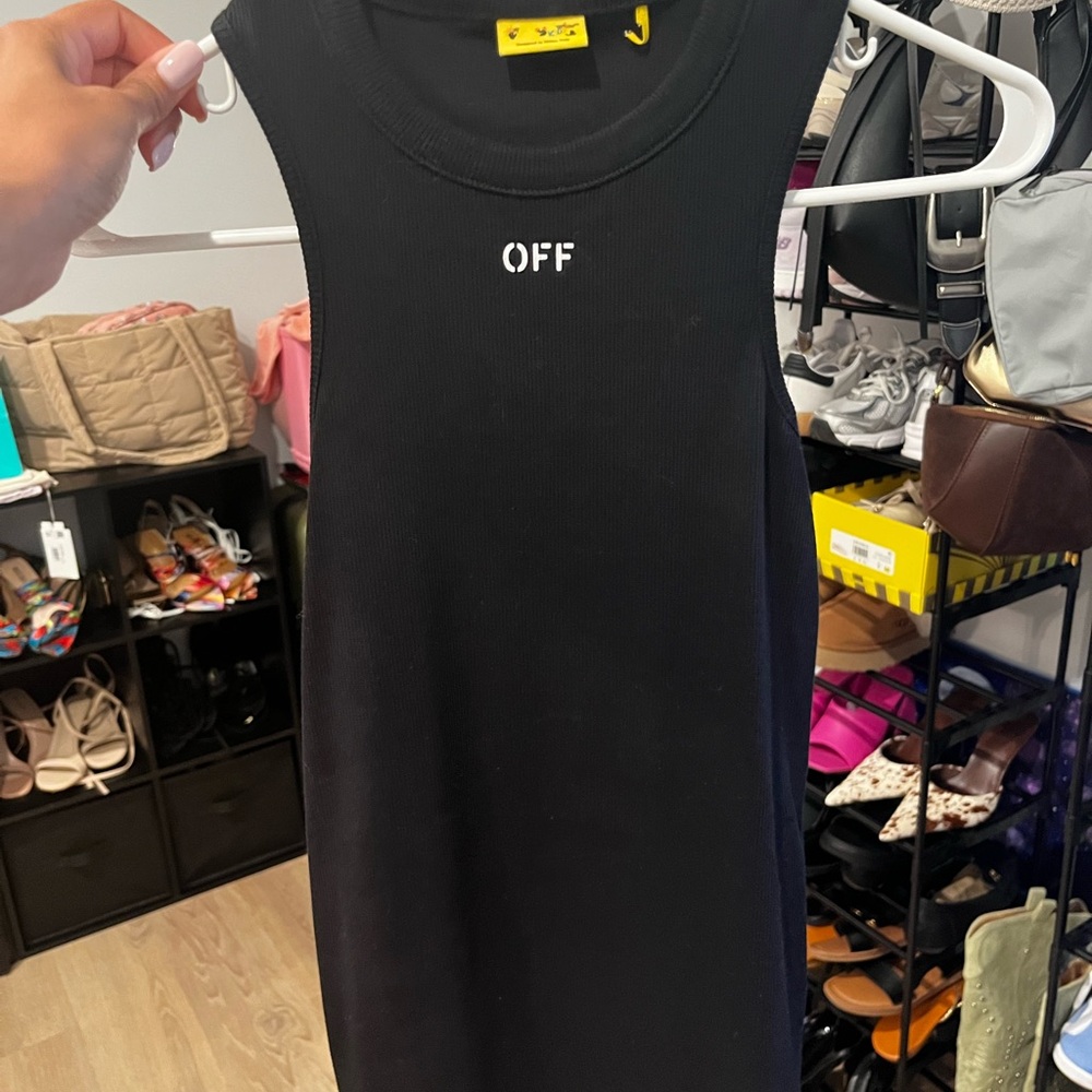 Off-White Black Sleeveless top with Logo
